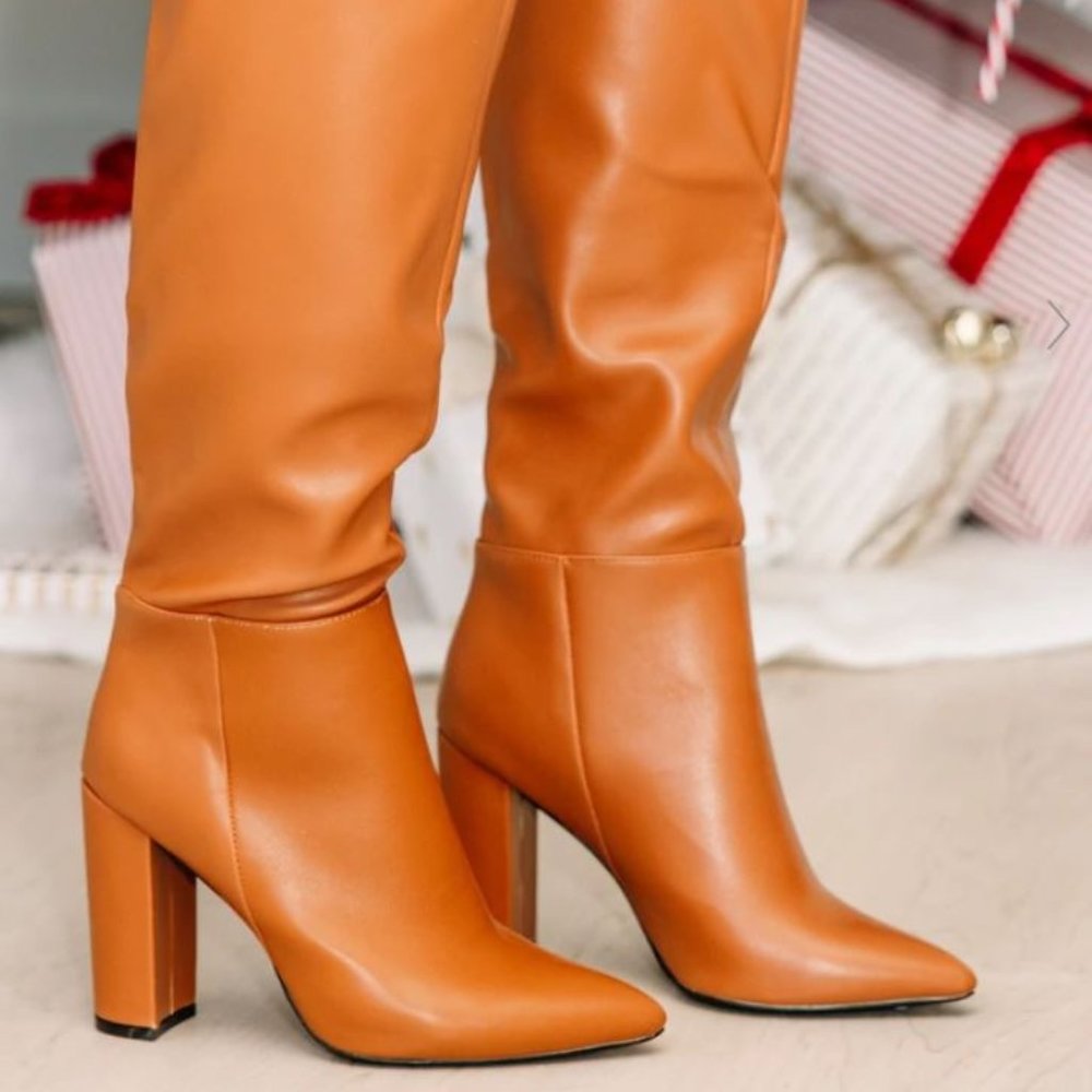 Cognac Brown Boots